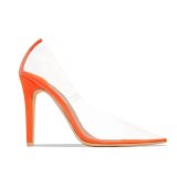 Arden Furtado Summer Fashion Trend Women's Shoes PVC Pointed Toe Stilettos Heels pure color Sexy Elegant Slip-on Big size 45