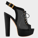 Arden Furtado Summer Fashion Trend Women's Shoes Cross Lacing Wire side new sexy Peep Toe Waterproof Sandals Big size 43
