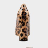 Arden Furtado Summer Fashion Women's Shoes Pointed Toe Chunky Heels Concise Shallow Sexy Elegant Slip-on Pumps Leopard Print