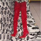 Arden Furtado Spring And autumn Fashion Women's Shoes Pointed Toe Stilettos Heels Sexy Elegant Fashion Women's Shoes Red white pants boots