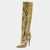 Arden Furtado Fashion Women's Shoes Winter Pointed Toe Stilettos Heels Sexy Elegant Ladies Boots Concise Slip-on Knee High Boots