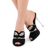 Arden Furtado stilettos heels peep toe slippers high heels fretwork sandals extreme heels large size 44 45