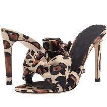 Arden Furtado summer high heels 12cm stilettos heels butterfly knot leopard slippers fashion sandals large size 46