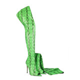 Arden Furtado stilettos heels Women's boots Knee high boots serpentine peep toe boots Fashion Women's boots big size 44 45