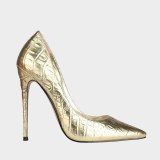 Arden Furtado Summer Fashion Women's Shoes Pointed Toe Stilettos Heels new gold  silver Classics Sexy Elegant Slip-on Shallow