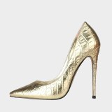 Arden Furtado Summer Fashion Women's Shoes Pointed Toe Stilettos Heels new gold  silver Classics Sexy Elegant Slip-on Shallow