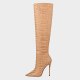 Arden Furtado Summer Fashion  Women's Shoes Slip-on Pointed Toe new Stilettos Heels pure color Sexy Elegant Knee High Boots