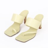 Arden Furtado Summer Fashion Women's Shoes Concise pure color Office lady Mules Sexy Elegant  Square Head  Slipperse