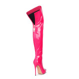 Arden Furtado 2020 Fashion Women's Shoes  Stilettos Heels Elegant Women's Boots black zipper over the knee thigh high Boots 44 45