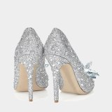 Arden Furtado Summer Fashion Women's Shoes Pointed Toe Sexy Elegant silver Pumps Stilettos Heels Elegant  Slip-on shoes