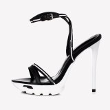 Arden Furtado Summer Fashion Women's Shoes Sexy   White Elegant Buckle Narrow Band Classics Casual Sandals 43