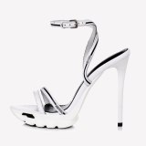 Arden Furtado Summer Fashion Women's Shoes Sexy   White Elegant Buckle Narrow Band Classics Casual Sandals 43