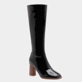 Arden Furtado 2020 autumn Fashion Women's Shoes new Elegant sexy chunky heels  Square Head Knee High Boots big size 47 48
