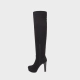 Arden Furtado  pointed toe fashion heels Waterproof Stretch boots Office lady stilettos booties Over The Knee High Boots