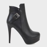 Fashion shoes winter platform stilettos heels office lady mature pointed toe zipper women's boots ankle boots elegant new 43