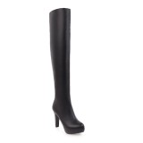 Arden Furtado  pointed toe fashion heels Waterproof Stretch boots Office lady stilettos booties Over The Knee High Boots