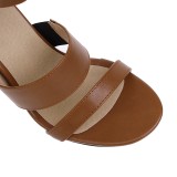 Arden Furtado summer fashion women's shoes sexy brown elegant buckle sandals Chunky Heels Waterproof size 32 45 new