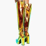 Arden Furtado 2020 Fashion Women's Shoes Elegant Women's zipper Waterproof sexy new chunky heels Knee High Boots big size 44