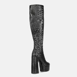 Arden Furtado Fashion Women's Shoes Elegant Women's platform Boots chunky heels  Knee High Boots big size 45