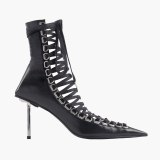 Arden Furtado 2020 Fashion Women's Shoes new  Elegant Women's stilettos heels sexy  Cross Lacing ankle Boots  Lace boots 45