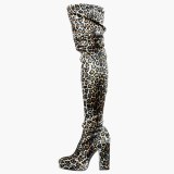Arden Furtado 2020 autumn Fashion Women's Shoes sexy platform Zipper new Over The Knee High Boots Elegant Chunky Heels 46
