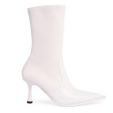 Arden Furtado 2020 Women's Shoes stilettos heels sexy ankle Boots  white new Slip on pointed toe Fashion boots 40