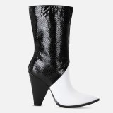 Arden Furtado 2020 Fashion spring autumn winter Women's Shoes Elegant Women's Boots Slip-on cone heels sexy mid calf Boots 42