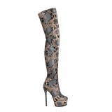 Arden Furtado 2020 autumn Fashion Women's Shoes sexy platform Over The Knee High Boots Elegant leopard zipper thigh high boots