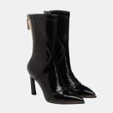 Arden Furtado  Fashion spring autumn Women's Shoes Elegant Women's Boots stilettos heels genuine leather Aankle boots 40