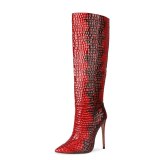 Arden Furtado 2021 Fashion spring autumn Serpentine Women's Shoes Elegant Women's Boots stilettos heels  knee high boots 46 47