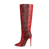 Arden Furtado 2021 Fashion spring autumn Serpentine Women's Shoes Elegant Women's Boots stilettos heels  knee high boots 46 47