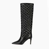 Arden Furtado 2021 Fashion spring autumn  Women's Shoes Elegant Women's Boots stilettos heels  knee high boots 44 45