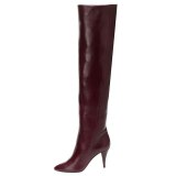 Winter Women Boots  Fashion Elegant Concise Slip on pure color Burgundy brown Office lady Knee High Boots Woman large size 48