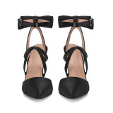 Arden Furtado Spring summer Fashion stiletto shoes Sexy and elegant buckle sandals black 46  47 new