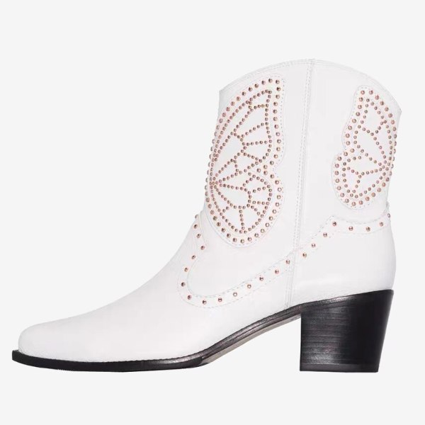 Arden Furtado 2021 Winter Fashion boots Pointed Head Elegant Zipper  white Serpentine  ankle boots Big size 42 43