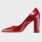 Arden Furtado 2021 slip on Brown Office lady Red shoes Classics high heels Chunky heels Office Lady pumps burgundy shoes 44 45