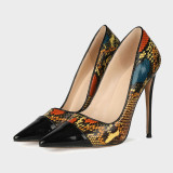 2021 Summer Slip On Pumps  Elegant Sexy High heels Stilettos Ladies Office Lady Serpentine Women's Shoes Big Size 46 47