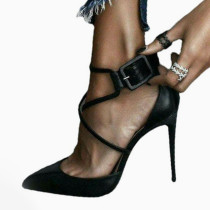 Arden Furtado 2021 New Spring Summer Fashion Women's Shoes Pointed Toe Stilettos Heels Sexy Elegant Ladies A Word Strap Heels Sandals 46 47