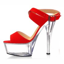 Arden Furtado 2021 summer Fashion Women's Shoes poots platform Red Buckle Sandals Stilettos Heels  large size 46