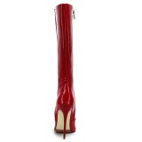 Arden Furtado 2021 Fashion Winter Pointed Toe Red White Women's Stilettos Heels sexy Zipper Stilettos Heels big size 46 47