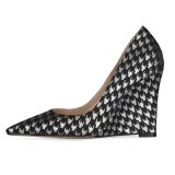 Arden Furtado 2021 Spring  autumn Fashion Wedges Women's Shoes Elegant Pointed Toe slip on high heels ladies Pumps NEW ARRIVEL