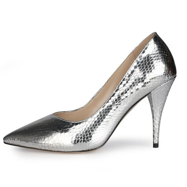 Arden Furtado 2021New Summer Fashion  Women's Shoes Blue Silver Elegant Pointed Toe Stilettos Heels Sexy Party shoes Pumps 47