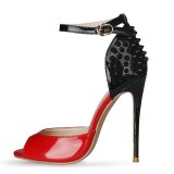 Arden Furtado 2021 summer Fashion Women's Shoes poots Rivet Peep Toe  Buckle Sandals Stilettos Heels  large size 43