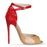 Arden Furtado 2021 summer Fashion Women's Shoes poots Rivet Peep Toe  Buckle Sandals Stilettos Heels  large size 43