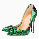 Arden Furtado 2021 New Fashion Pointed Toe Stilettos heels Women's shoes Sexy Elegant Green Pumps Big Size 47
