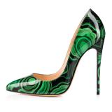Arden Furtado 2021 New Fashion Pointed Toe Stilettos heels Women's shoes Sexy Elegant Green Pumps Big Size 47