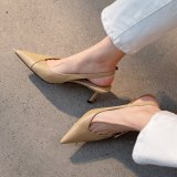 Arden Furtado 2021 summer Fashion Sexy Women's Shoes Mature Office lady nude Sandals Stilettos Heels Pointed Toe sandals 40 41