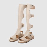 Arden Furtado 2021 summer boots Fashion Women's Shoes Pure Color Beige strap casual Sandals Flat Gladiator sandals Big size