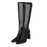 Arden Furtado 2021 Fashion Summer boots Women's Comfortable Beige Back Zipper New Cool boots Knee High Mesh Boots Big Size 40 33