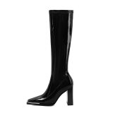 Arden Furtado 2020 Fashion Women's Shoes chunky Heels high heels Square Head Elegant Women's Boots ladies knee high Boots 41 43